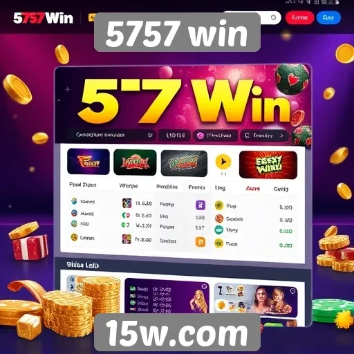 Interface do usuário do 5757 win em foco